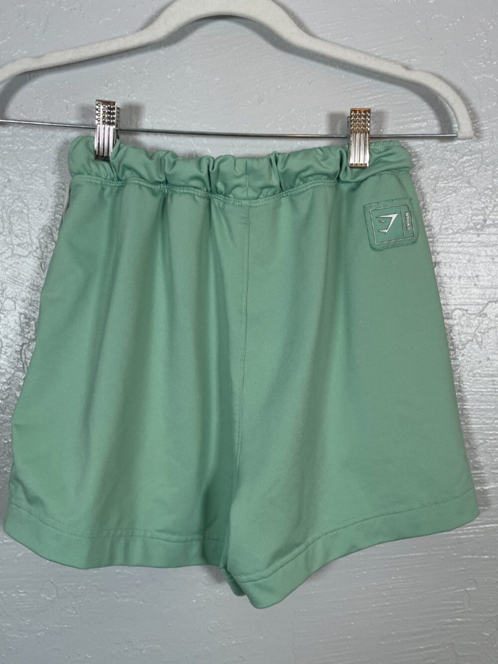 Gymshark Women XS Green Recess Shorts Snaps Pocket Drawstring Athleisure Workout - Picture 4 of 7
